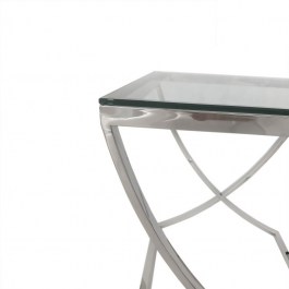 Stolik szklany w stylu nowojorskim MOLINA/MOLO stolik nocny